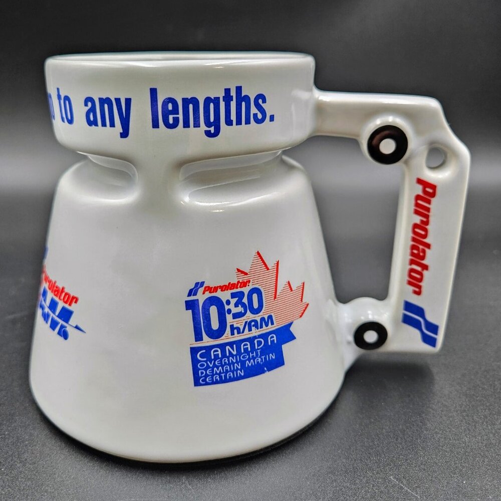 Purolator Ceramic Mug Rare Design Travel Cup Office Décor Coffee Tea Read
